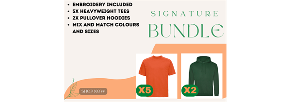 Signature Business Essentials Bundle: Embroidered Hoodies & T-shirts