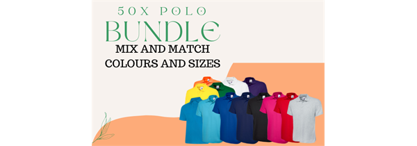 50x Classic Polo Shirts - Embroidered 