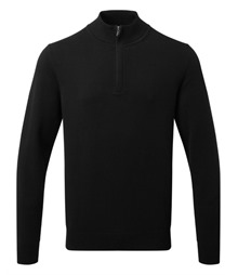 Men's cotton blend ? zip sweater