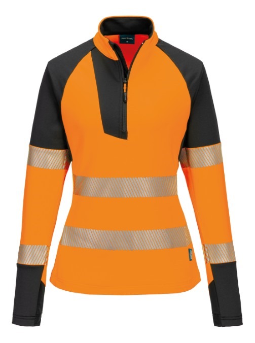 Women?s PW3 Hi-vis ?-zip sweatshirt (T173)